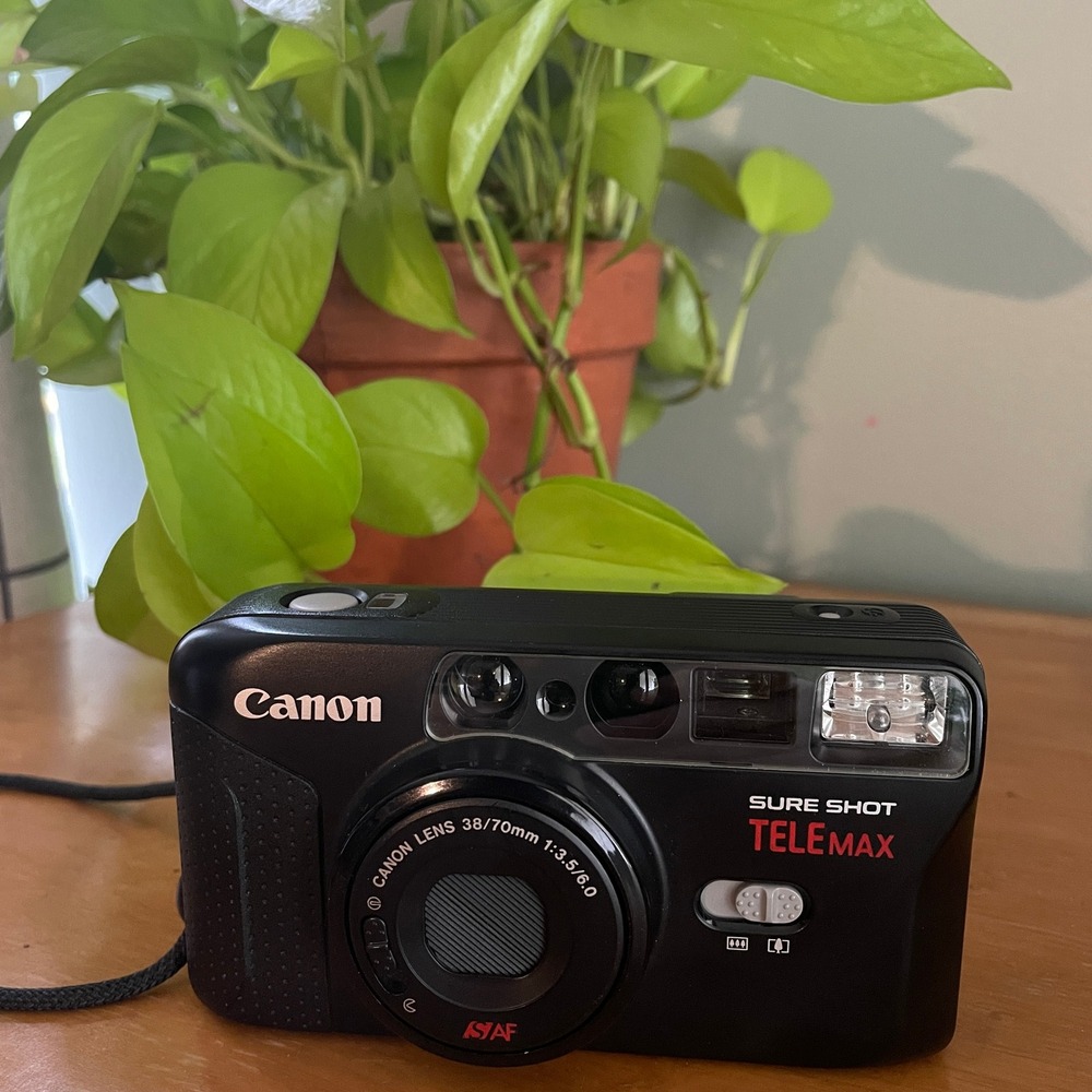 CANON Sure Shot TELEMAX 35mm Point & Shoot Film Camera 38-70mm f/3.5-6.0 WORKS!